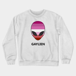 Lesbian Pride Flag Gaylien Crewneck Sweatshirt